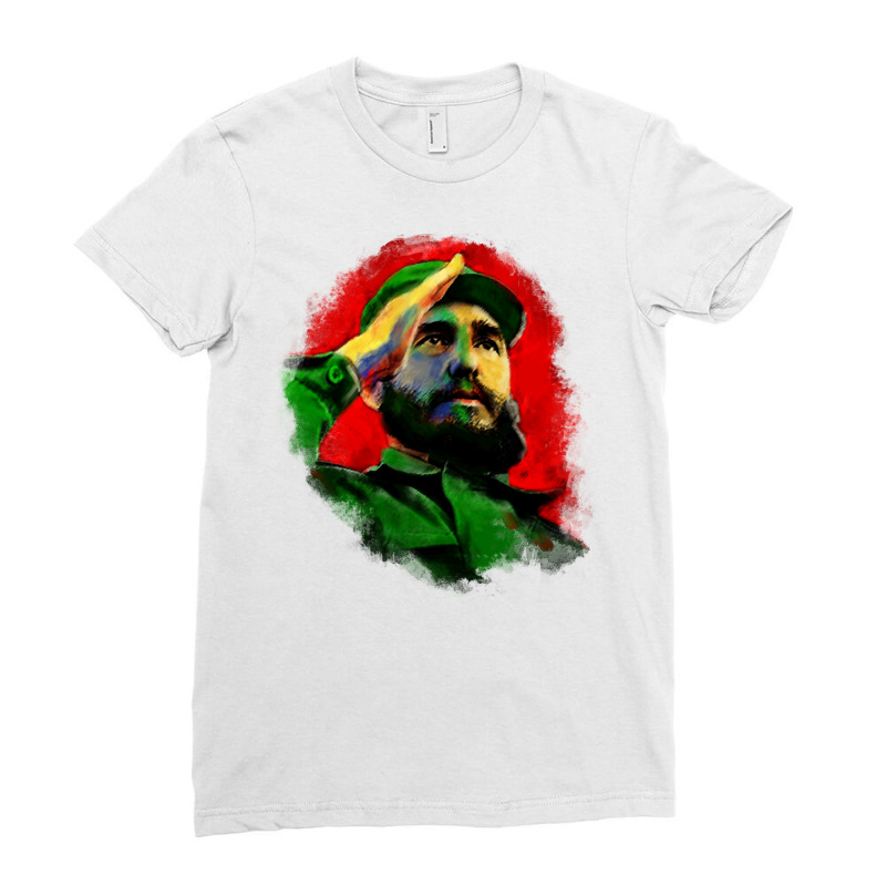 Fidel Castro Pullover Hoodie Ladies Fitted T-Shirt by cm-arts | Artistshot