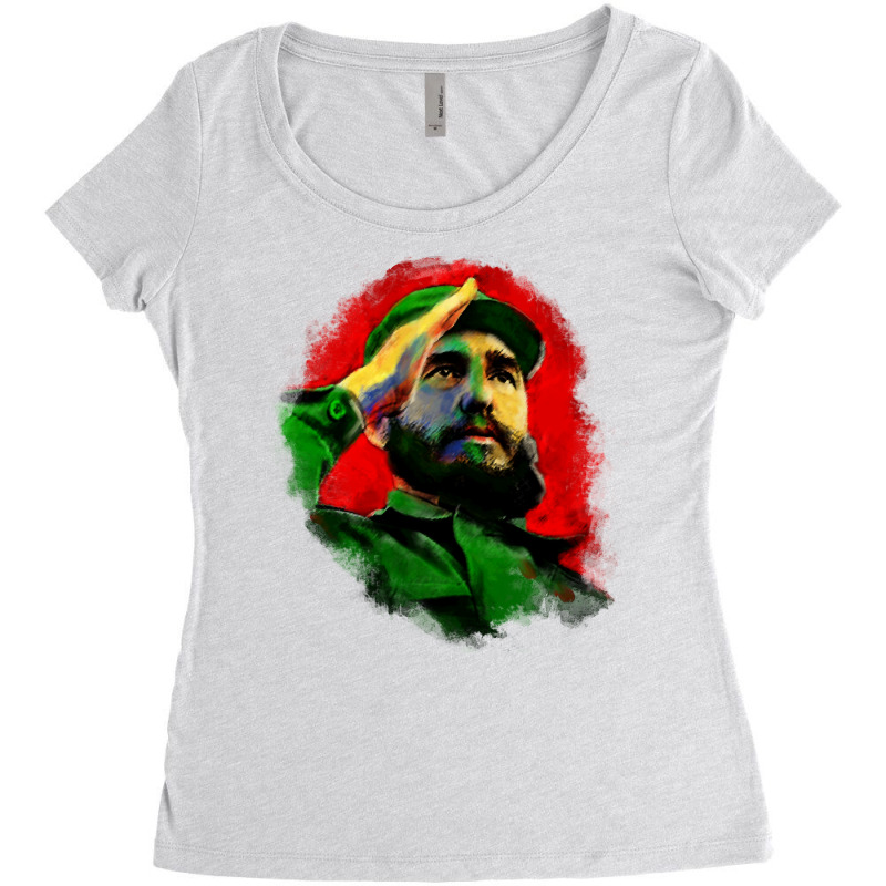 Fidel Castro Pullover Hoodie Women's Triblend Scoop T-shirt by cm-arts | Artistshot