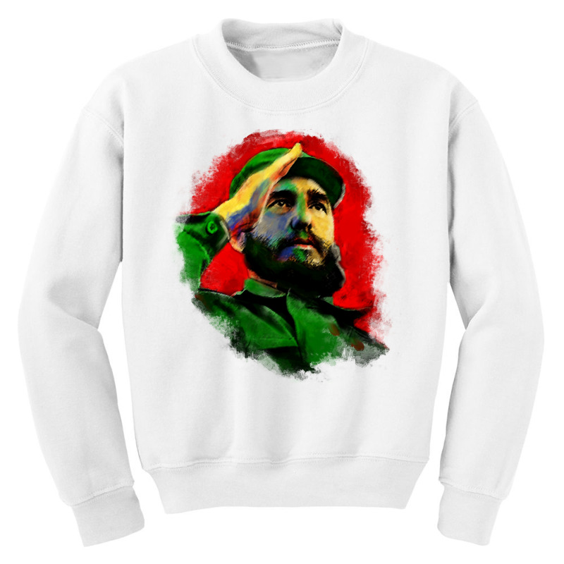 Fidel Castro Pullover Hoodie Youth Sweatshirt by cm-arts | Artistshot