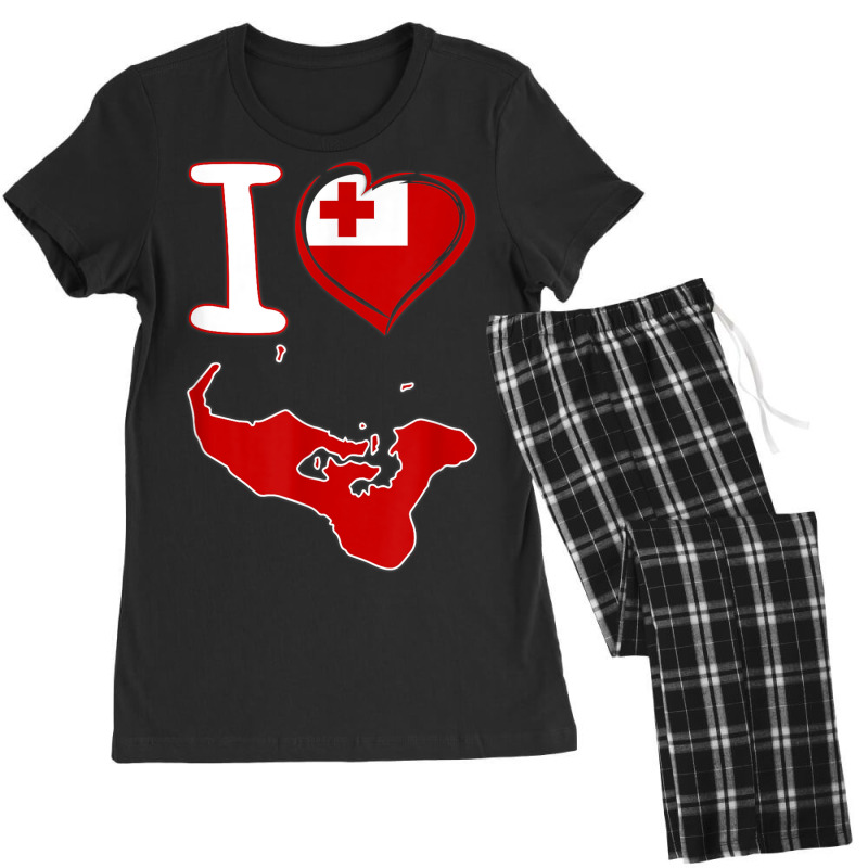 I Love Tonga. Tongan Flag In Shape Of A Heart. Country Map Women's ...