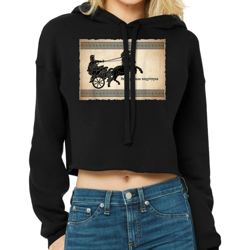 Greek Language Mythology Ancient Greece Cropped Hoodie by LaDonnaOesterle | Artistshot