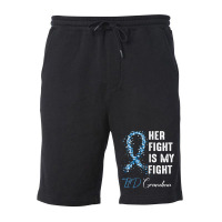 Womens Her Fight Is My Fight T1d Grandma Type 1 Diabetes Awareness Fleece Short | Artistshot