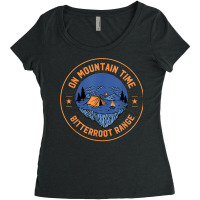 On Mountain Time Bitterroot Range Hiking Idaho Hiker Outdoor Women's Triblend Scoop T-shirt | Artistshot