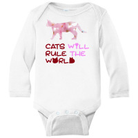 Cats Will Rule The World Long Sleeve Baby Bodysuit | Artistshot