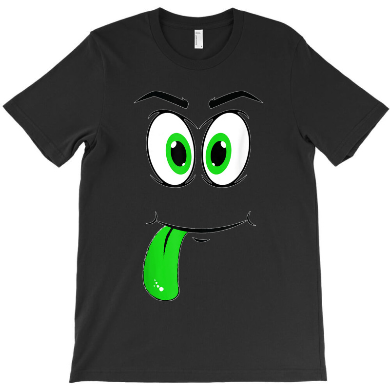 Cute Monster Face Green Tongue Easy Halloween Costume T-shirt | Artistshot