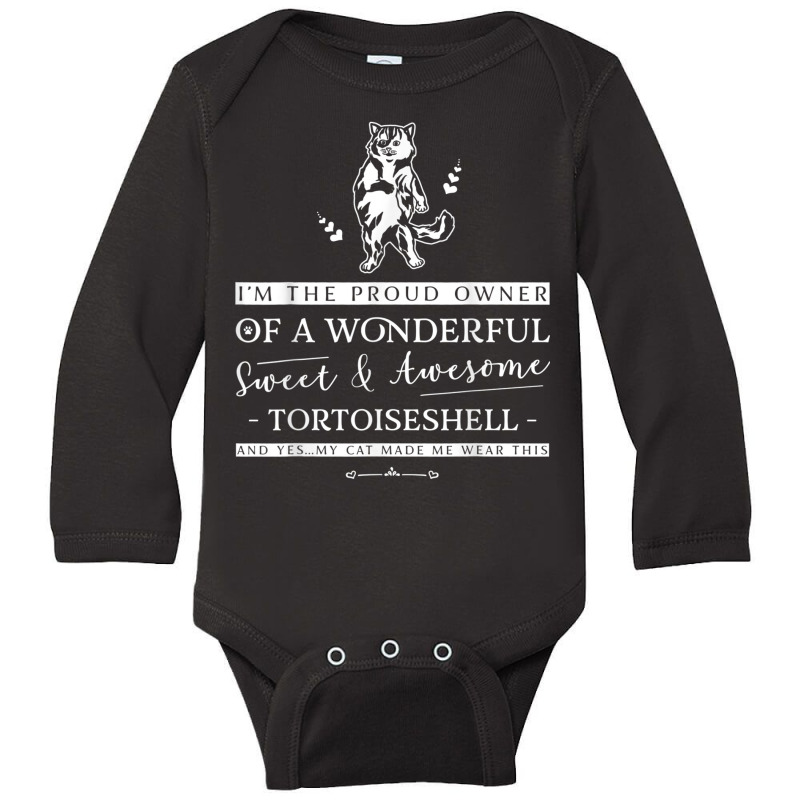 Tortoiseshell Cat Christmas Or Birthday Gift Long Sleeve Baby Bodysuit by cm-arts | Artistshot