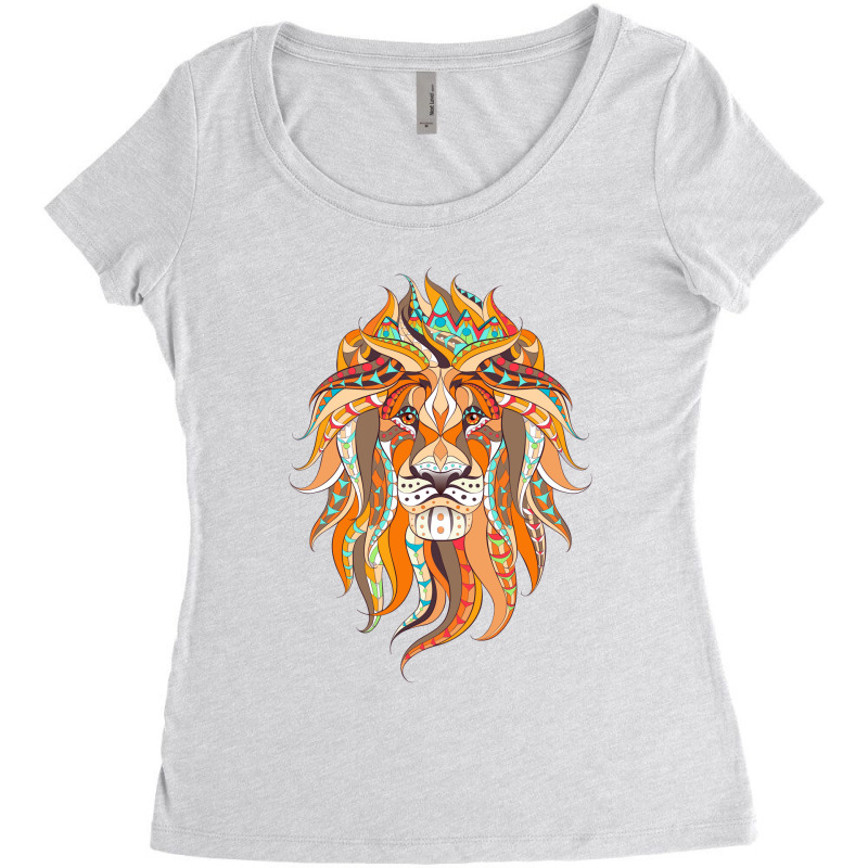 Lion Women's Triblend Scoop T-shirt by SamKal | Artistshot