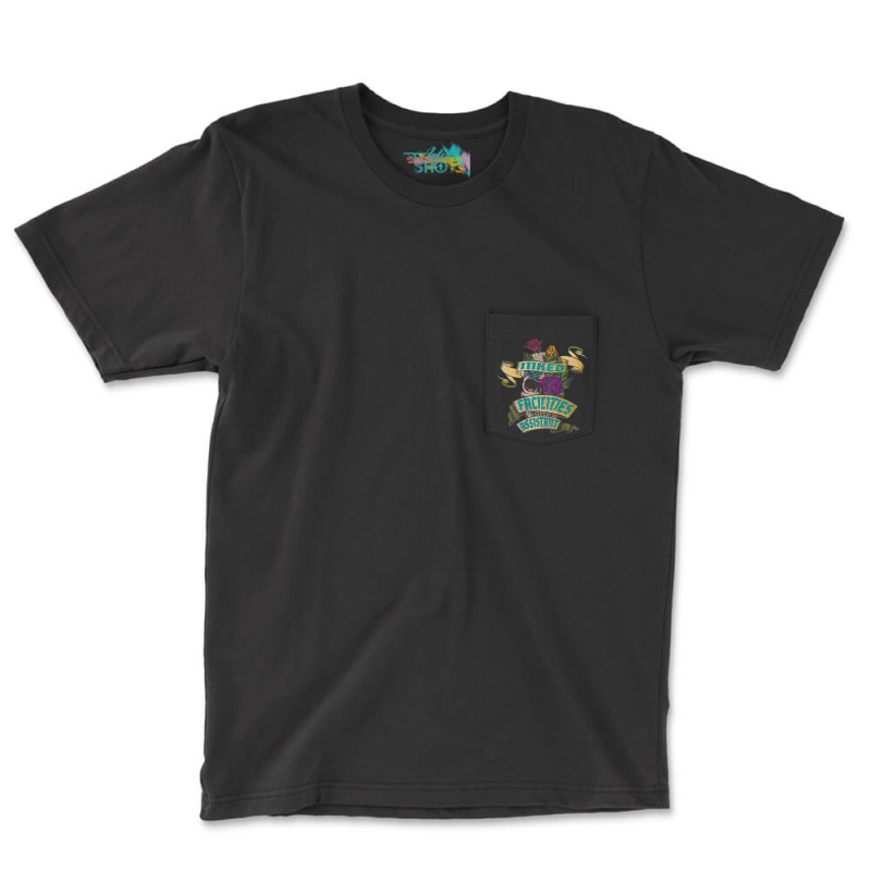 Facilities Assistant Inked Skull Tattoo Backside Design Pocket T-Shirt by Market | Artistshot