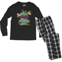 Facilities Assistant Inked Skull Tattoo Backside Design Men's Long Sleeve Pajama Set | Artistshot