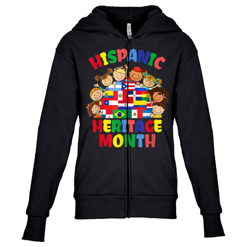 Hispanic Heritage Month Latin American Flag Kids Youth Zipper Hoodie by TopShirts | Artistshot