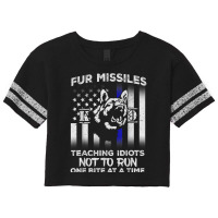 Fur Missiles Teaching Idiots Not To Run K9 Police Dog T Shirt Scorecard Crop Tee | Artistshot