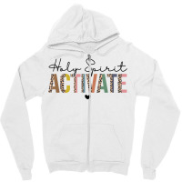 Holy Spirit Activate Leopard Christians Jesus Love Family T Shirt Zipper Hoodie | Artistshot