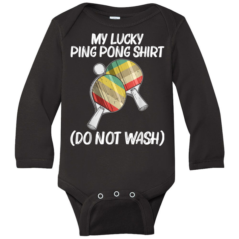 Funny Table Tennis For Men Women Ping Pong Ball Team Sport T Shirt Long Sleeve Baby Bodysuit by cm-arts | Artistshot