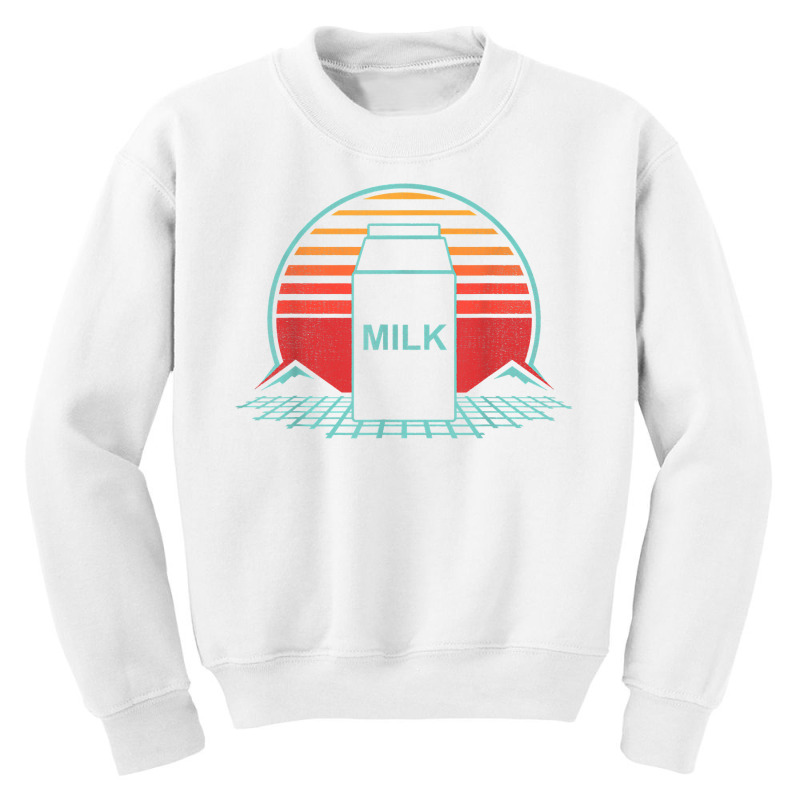 Milk Carton Retro Dairy Lover Vintage 80s Style Gift T Shirt Youth Sweatshirt | Artistshot