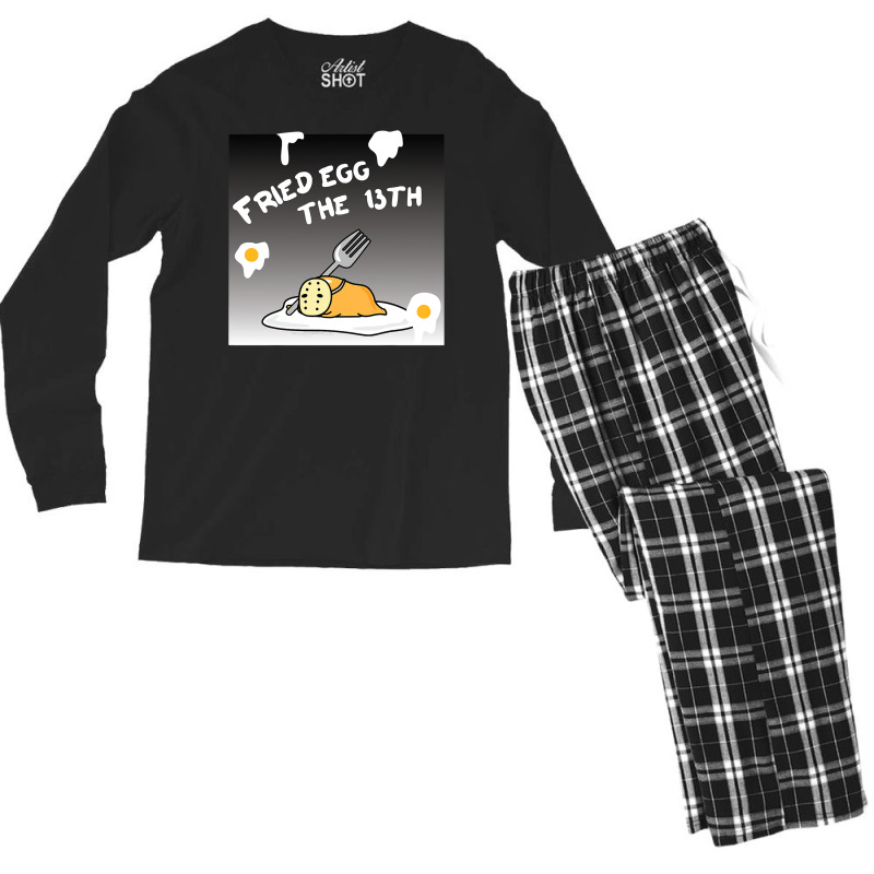 Gudetama Fried Egg The 13th Halloween Tee Men's Long Sleeve Pajama Set | Artistshot