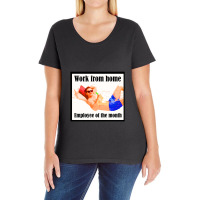 Work From Home Employee Of The Month, Employee Of The Month Ladies Curvy T-shirt | Artistshot