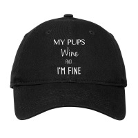 Womens My Pups Wine And I'm Fine V Neck T Shirt Adjustable Cap | Artistshot