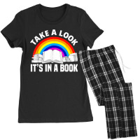 Cute Book Reader Rainbow Book Lover Love Reading Women's Pajamas Set | Artistshot