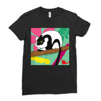 Black-and-white Ruffed Lemur Ladies Fitted T-shirt | Artistshot