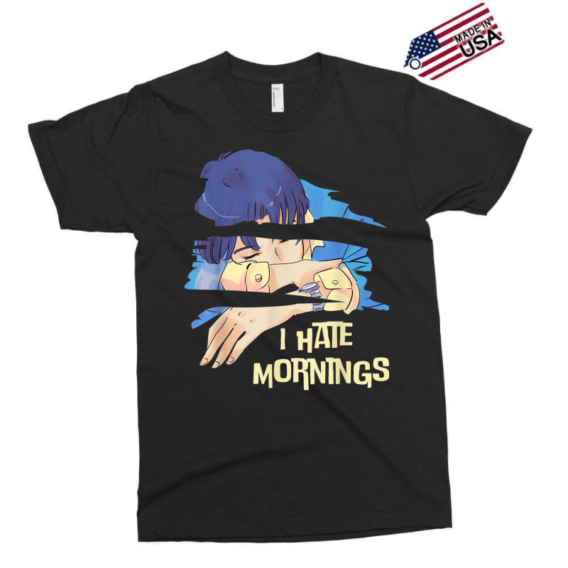 Funny I Hate Mornings Anime   Cool Anime I Hate Mornings Exclusive T-shirt | Artistshot