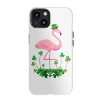 Flamingo Saint Patricks Day Gift Irish Clover Flamingo Lover Iphone 13 Case | Artistshot