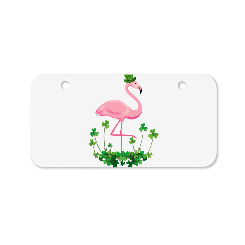 Flamingo Saint Patricks Day Gift Irish Clover Flamingo Lover Bicycle License Plate | Artistshot