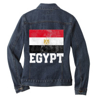 Egypt Egyptian Flag Family Pride Country Nation Men Women Premium Ladies Denim Jacket | Artistshot