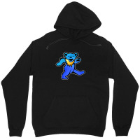 Blue Grateful Dancing Hippie Classic Rock Dead Bear Unisex Hoodie | Artistshot