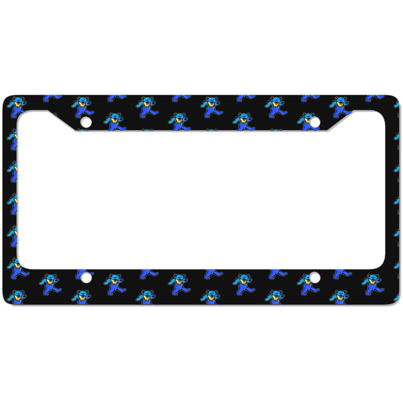 Blue Grateful Dancing Hippie Classic Rock Dead Bear License Plate Frame | Artistshot