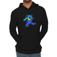 Blue Grateful Dancing Hippie Classic Rock Dead Bear Lightweight Hoodie | Artistshot