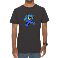 Blue Grateful Dancing Hippie Classic Rock Dead Bear Vintage T-shirt | Artistshot