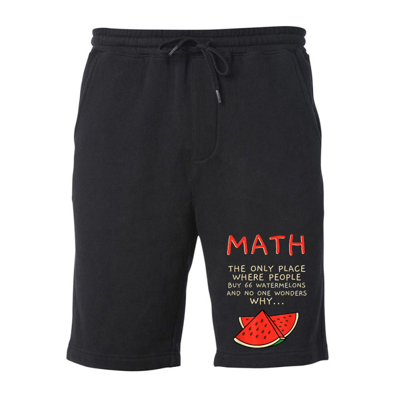 Math And Watermelons Mathematics Calculation Numbers T Shirt Fleece Short by cm-arts | Artistshot