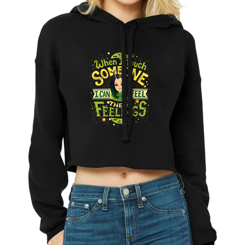 Empaths Feel Emotions Mantis Cropped Hoodie by noranajas | Artistshot