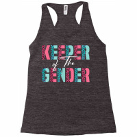 Keeper Of The Gender Leopard Gender Revel Party Baby Shower T Shirt Racerback Tank | Artistshot