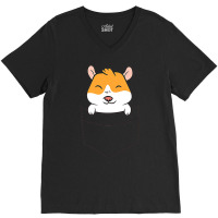 Guinea Pig In A Pocket Cute Pocket Guinea Pig V-neck Tee | Artistshot