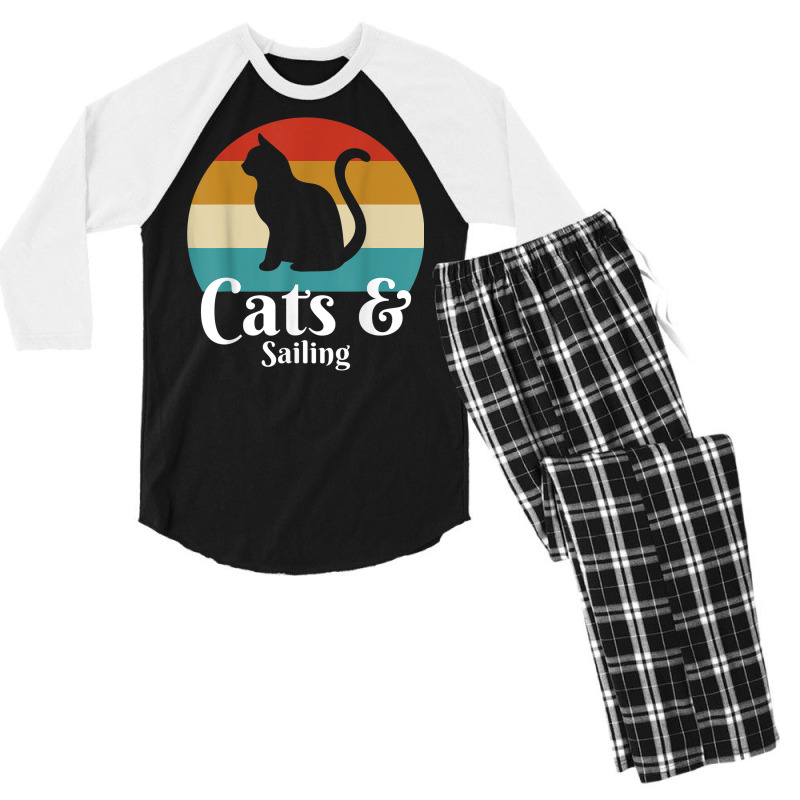 Cats And Sailing Men's 3/4 Sleeve Pajama Set | Artistshot