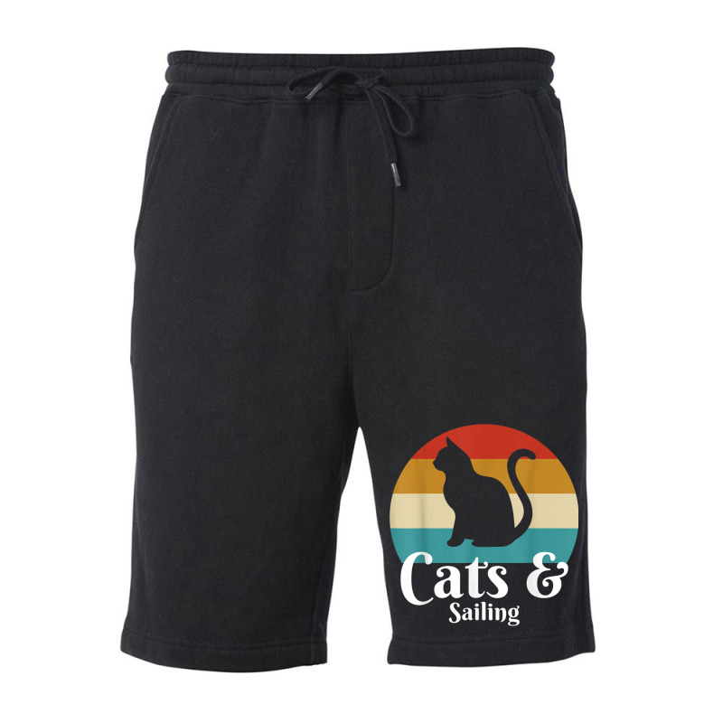 Cats And Sailing Fleece Short | Artistshot