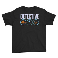 Detective Hat Magnifying Glass Pipe Detective Investigator Youth Tee | Artistshot