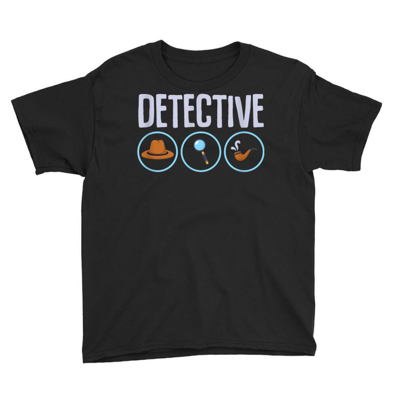 Detective Hat Magnifying Glass Pipe Detective Investigator Youth Tee by TopShirts | Artistshot