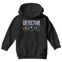 Detective Hat Magnifying Glass Pipe Detective Investigator Youth Hoodie | Artistshot