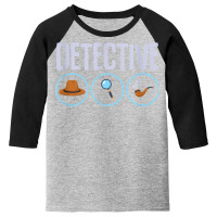 Detective Hat Magnifying Glass Pipe Detective Investigator Youth 3/4 Sleeve | Artistshot