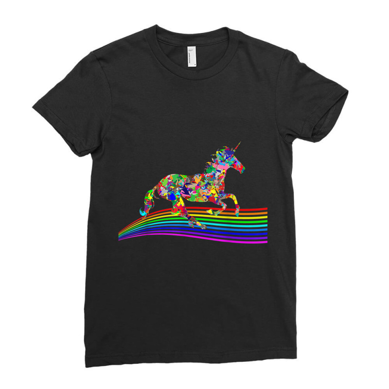 Lgbt+ Rainbow Flag National Pride Month T Shirt Ladies Fitted T-Shirt by cm-arts | Artistshot