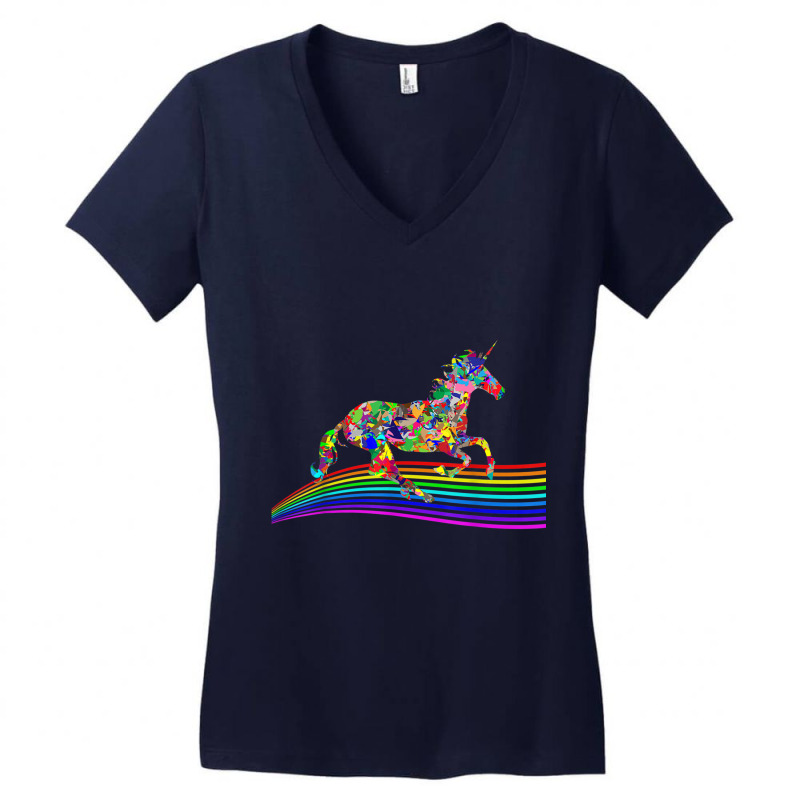 Lgbt+ Rainbow Flag National Pride Month T Shirt Women's V-Neck T-Shirt by cm-arts | Artistshot