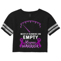 Mostly Running On Empty Lupus Warrior Fuel Gauge Low Ribbon T Shirt Scorecard Crop Tee | Artistshot