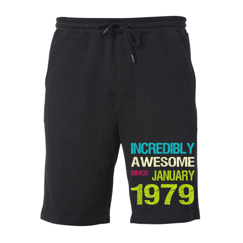 Incredible Awesome Since January 1970 Birthday Fleece Short by Shirts | Artistshot