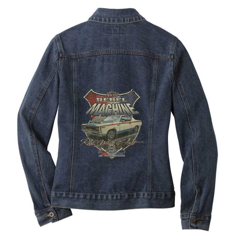 1970 Amc Rebel The Machine, Muscle Car Ladies Denim Jacket by metengs | Artistshot