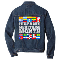 Hispanic Heritage Month Latin American Countries Flags Men Denim Jacket | Artistshot