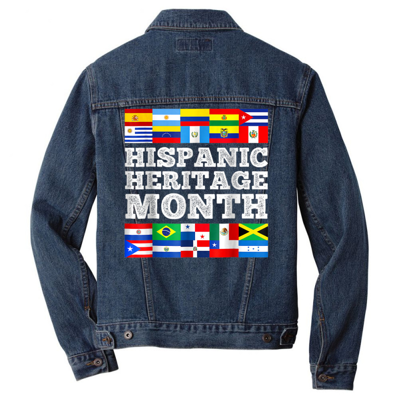 Hispanic Heritage Month Latin American Countries Flags Men Denim Jacket by Markets | Artistshot