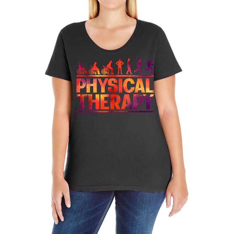 Physical Therapy Gait Analyzing Physiotherapy Pt Rehab Gift T Shirt Ladies Curvy T-Shirt by cm-arts | Artistshot