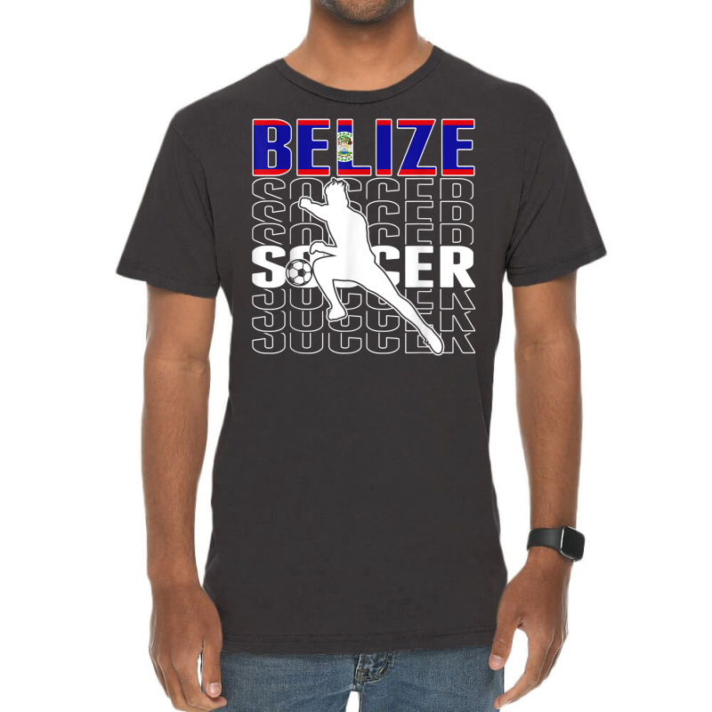 Belize Soccer Fans Jersey   Belizean Flag Football Lovers Vintage T-shirt | Artistshot